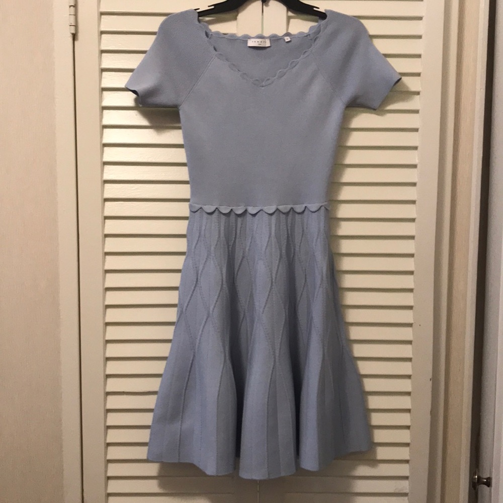 Sandro pale blue stretch dress.  Never worn
